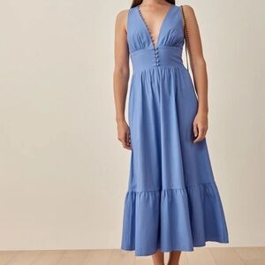 Light Blue Reformation Midi Dress